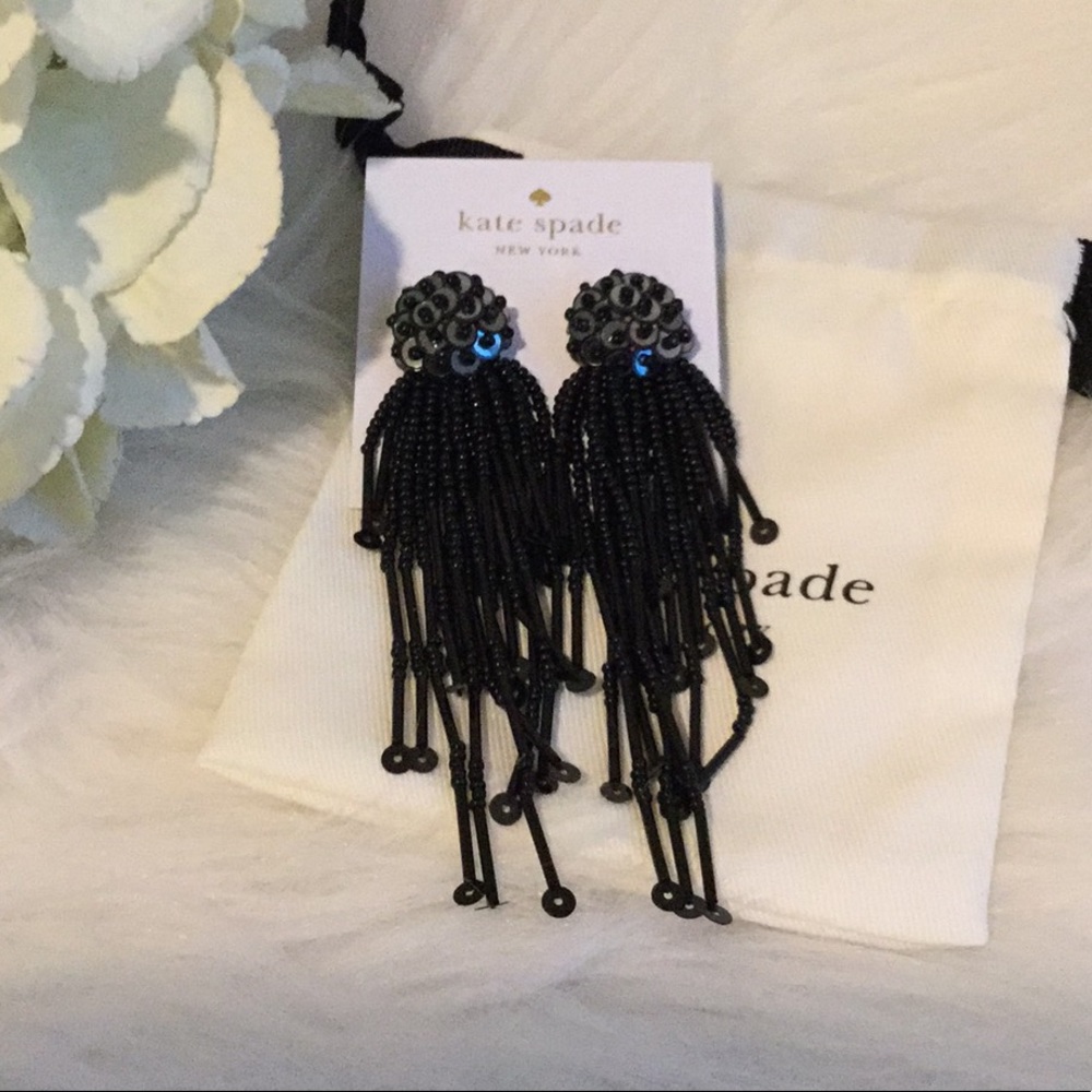 Kate Spade Sequin and Bead Tassel Earrings NWT - Picture 3 of 4